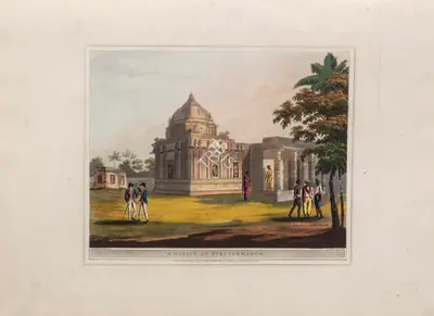 H. Merke (Printmaker), A Mosque at Strupermador, 1804, Aquatint