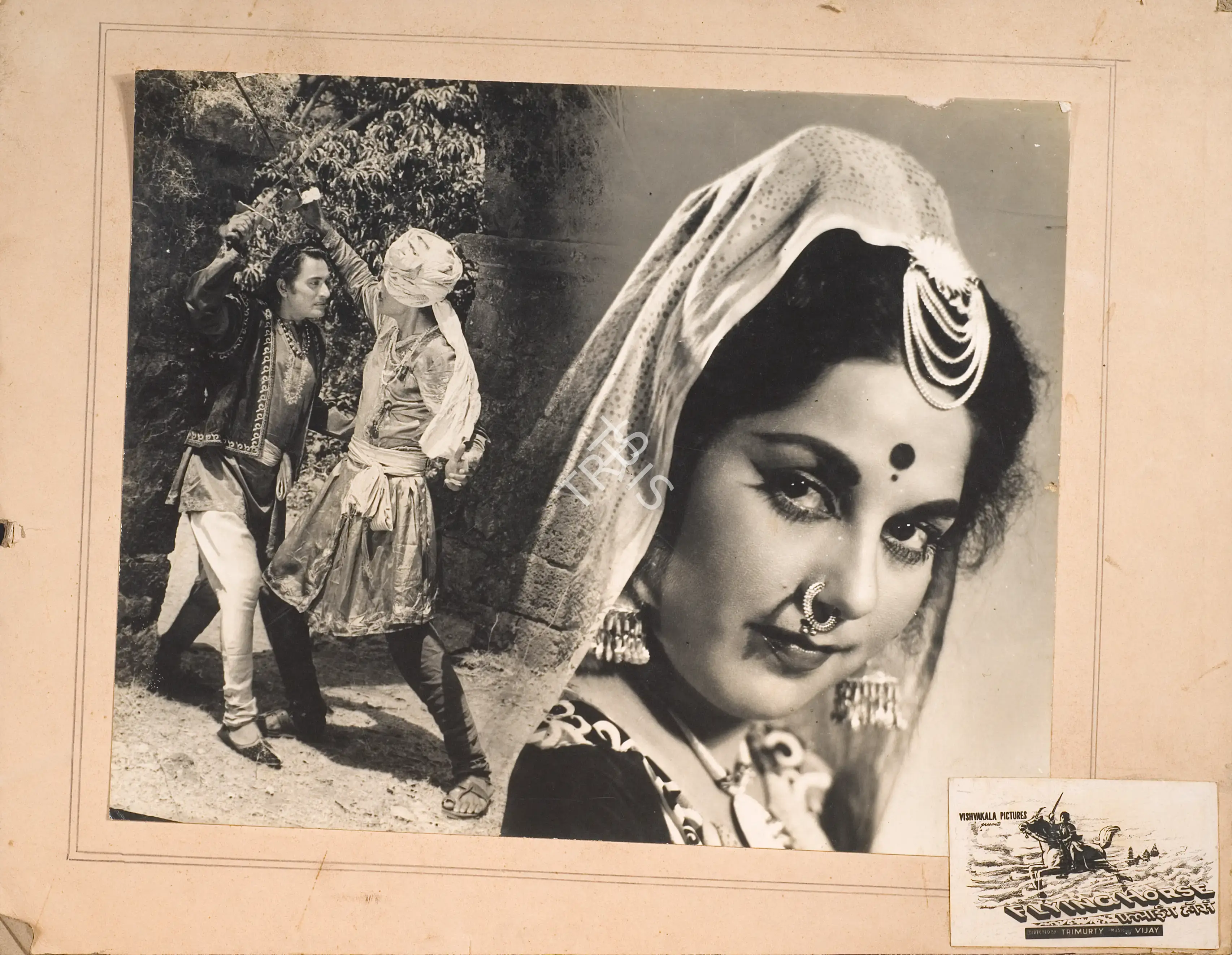 Trimurti (Producer), Udta Ghoda, 1963, Photographic Still Mounted on Lobby Card