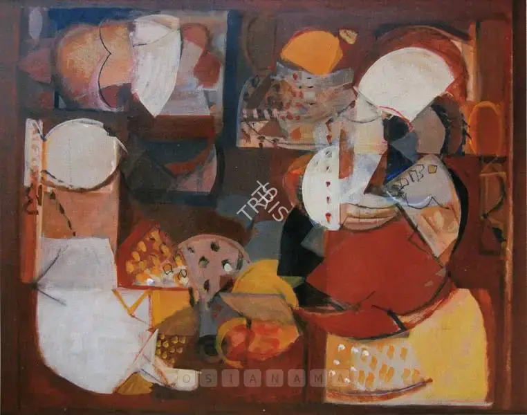 P. Gopinath (Artist), Biomorphic Images, 1995, Painting
