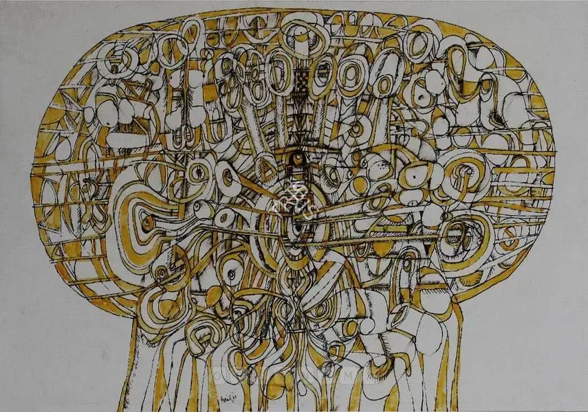 Avinash Chandra (Artist), A Moon Shot, 1965, Painting