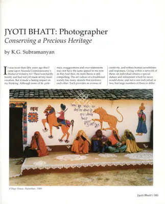 K.G. Subramanyan (Essayist), Jyoti Bhatt, 1995, Essay