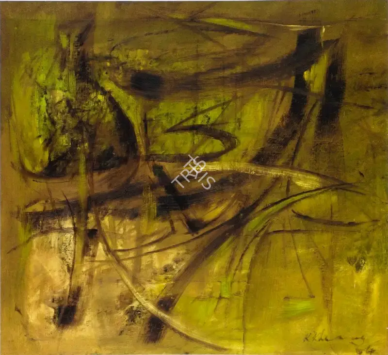 Krishen Khanna (Artist), Landscape - Spring In 57th Street, 1964, Painting