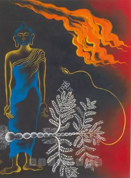 Arpana Caur (Artist), Tree Of Suffering, Tree Of Enlightenment, 2000, Painting