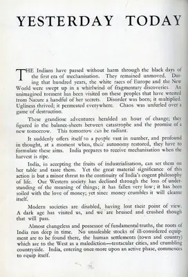 Le Corbusier (Essayist), Yesterday Today and Tomorrow, 1948, Essay