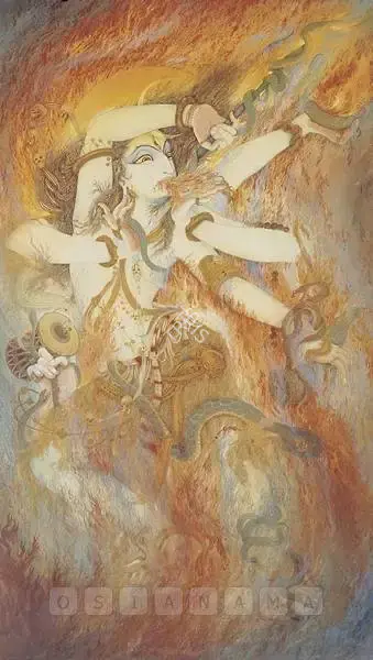 Badri Nath Arya (Artist), Tandava, 1962, Painting