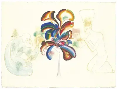 G.M. Sheikh (Artist), Kahat Kabir: Conjurors, 1998, Painting