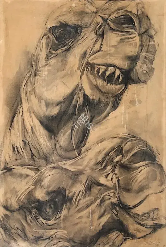 Paritosh Sen (Artist), Camels, 1989, Painting