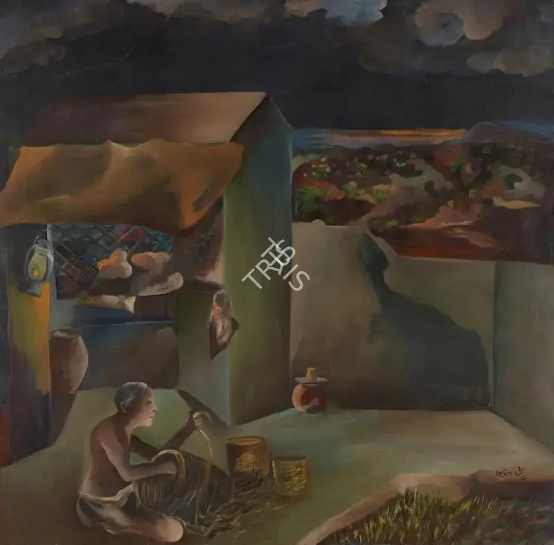Khakhar, Bhupen (Artist). Tradesman, 1986 | Painting, Sa.Del/12.09.19, 2019 · Saffronart