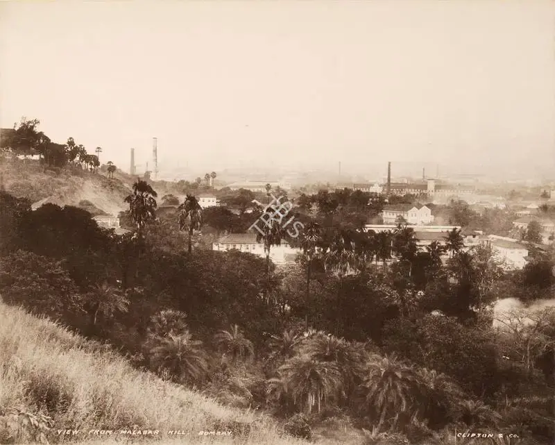 Studio Clifton & Co. (Photographic Studio), View from Malabar Hill, Bombay, 1900, Antiquarian Photograph
