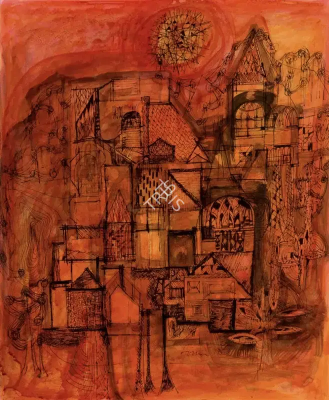 Avinash Chandra (Artist), Sunrise, 1959, Painting