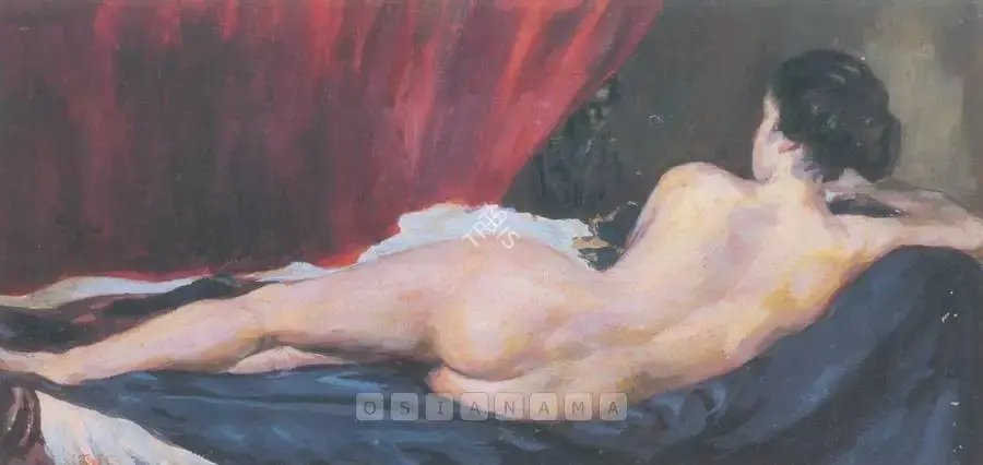 Mukul Dey (Artist), Odalisque After Ingres, Painting