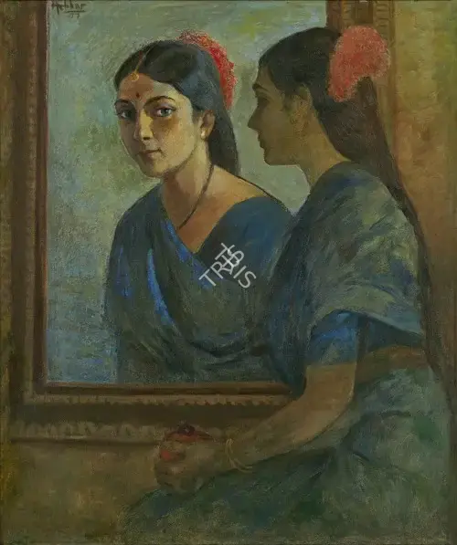 K.K. Hebbar (Artist), Shashi, 1997, Painting