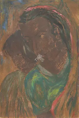 Ramkumar (Artist), Mother and Child, 1950, Painting
