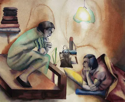 Anju Dodiya (Artist), Self Portrait, 2004, Painting