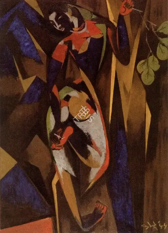 N.S. Bendre (Artist), Thorn, 1955, Painting