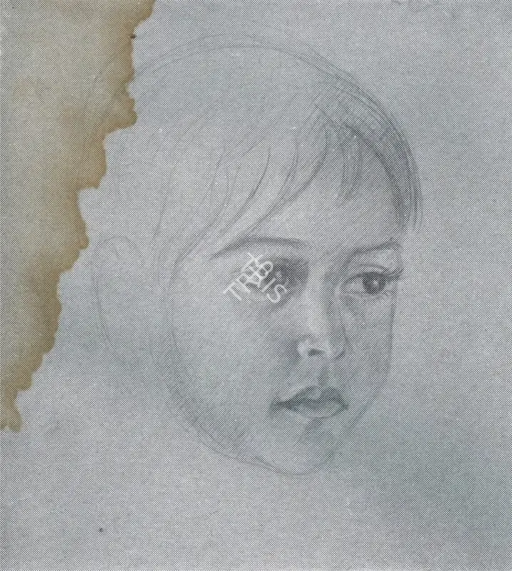 Homi J. Bhabha (Artist), Head of Child, 1942, Sketch
