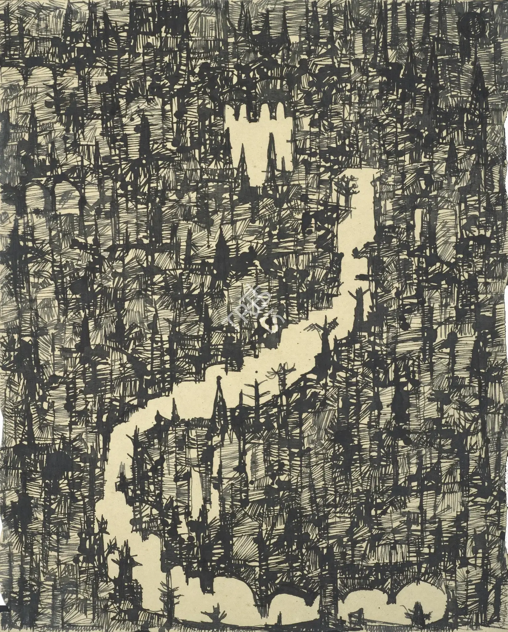 Bhupen Khakhar (Artist), Baroda Series, 1962, Drawing