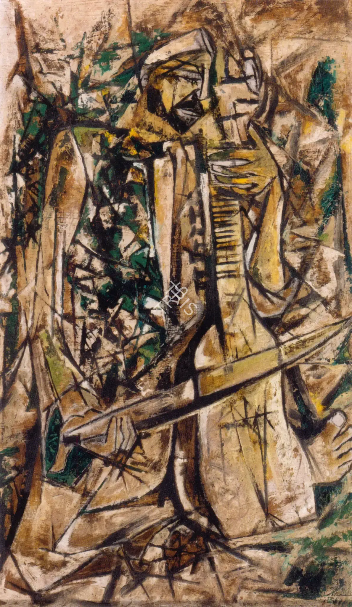 Krishen Khanna (Artist), Untitled (Musician), 1960, Painting