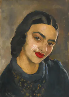 Amrita Sher-Gil (Artist), Untitled ( Self-Portrait ), 1933, Painting