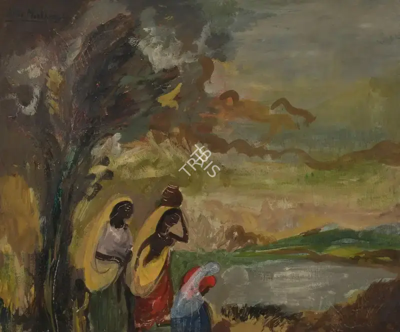 Mookherjea, Sailoz (Artist). Untitled, n.d. | Painting, Sa.Onl/14.03.24, 2024 · Saffronart