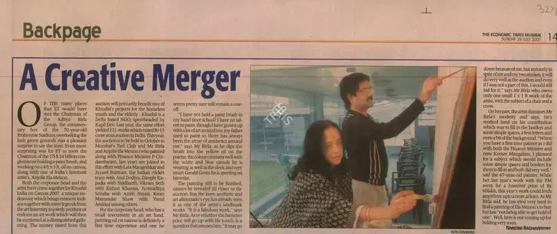 Nandini Raghavendra (Reporter), A Creative Merger, 2007, Newspaper Clipping