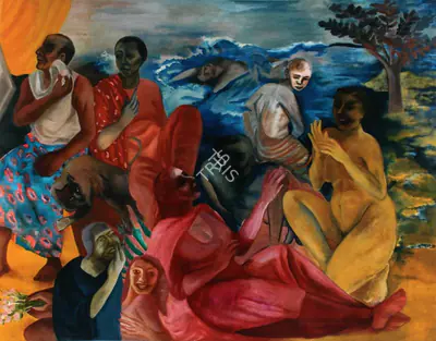 Nalini Malani (Artist), Love, Deception And Intrigue, 1986, Painting