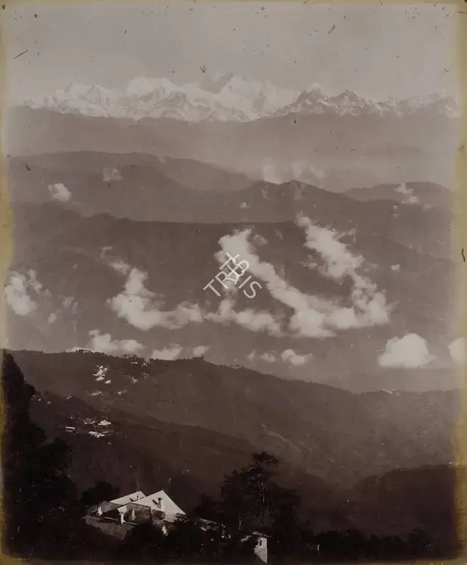 Unknown (Photographer), The Snows from the Mall - Darjiling (Darjeeling), 1901, Antiquarian Photograph