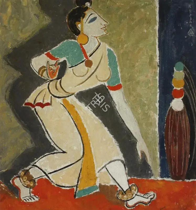 K.K. Hebbar (Artist), A Dancer, 1965, Painting