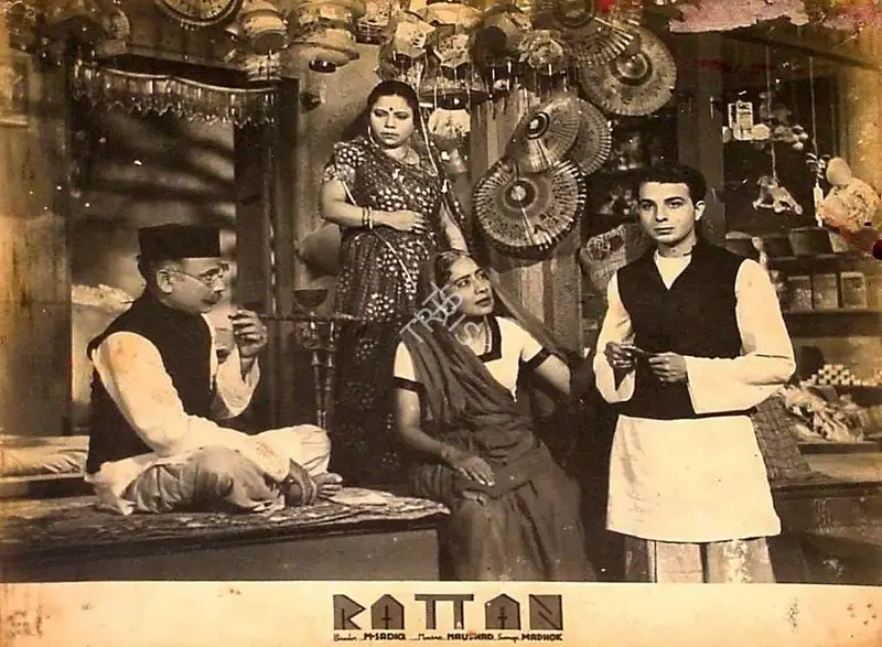 Dwarka Divecha (Cinematographer), Rattan, 1944, Lobby Card