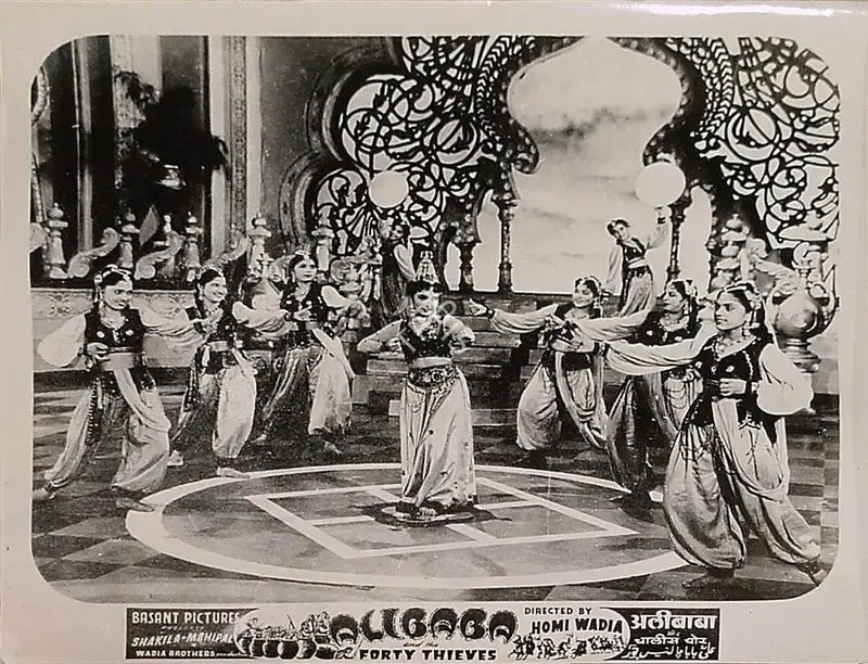 Anant Wadadeker (Cinematographer), Alibaba Aur Chaalees Chor, 1954, Lobby Card