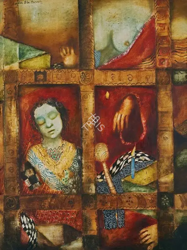 Anjolie Ela Menon (Artist), The Magician's Story, 1995, Painting