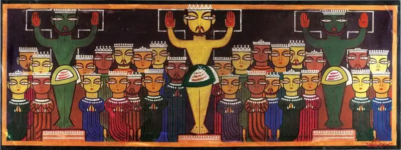 Jamini Roy (Artist), Crucifixion, 1951, Painting
