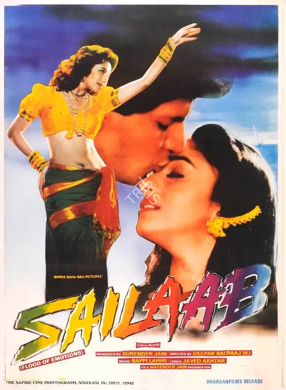 Surendra Jain (Producer), Sailaab, 1990, Full Sheet Poster