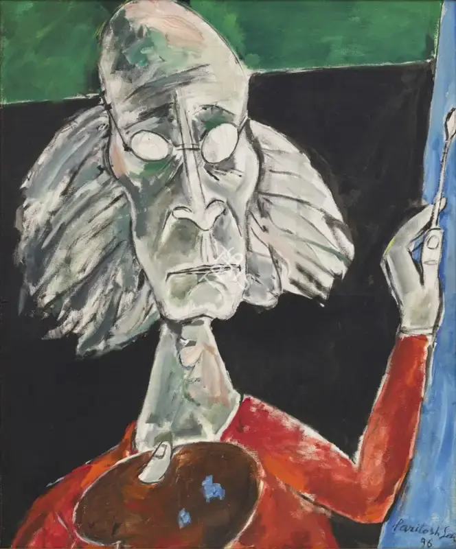 Sen, Paritosh (Artist). The Painter at Work, 1996 | Painting, Sa.Onl/11.12.25, 2025 · Saffronart