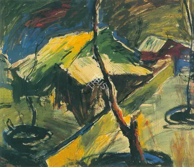 S.H. Raza (Artist), Untitled, 1948, Painting