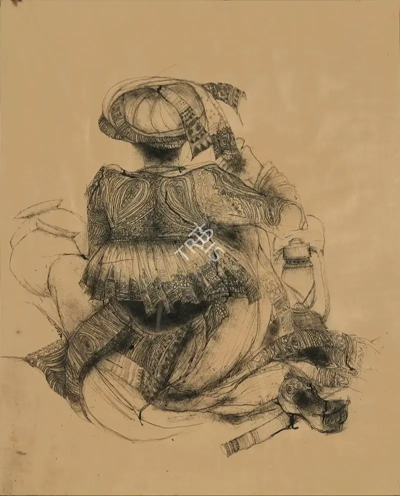 Vrindavan Solanki (Artist), Untitled, 1970, Painting