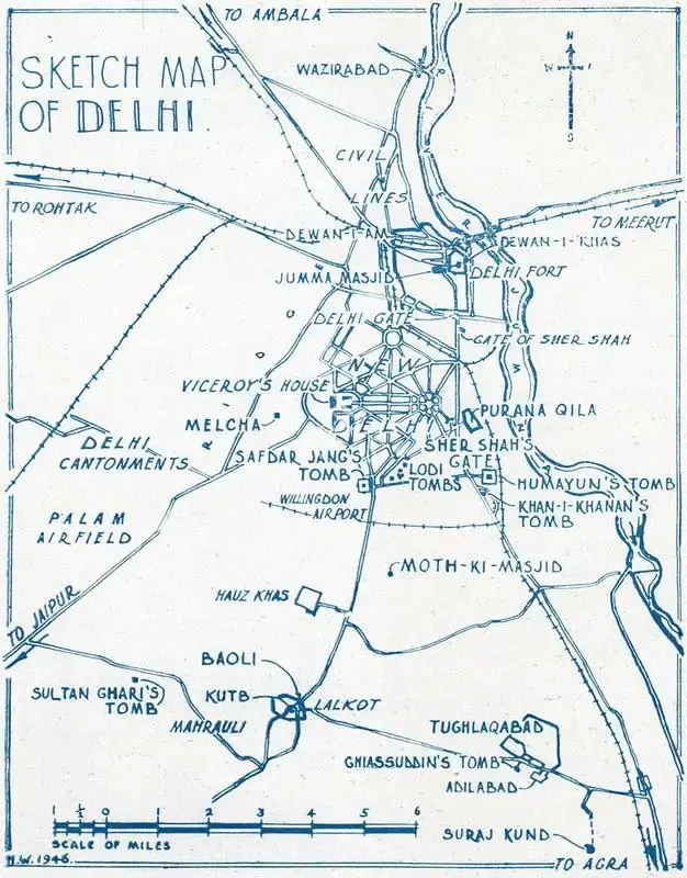 Unknown (Cartographer), Old Delhi, Map