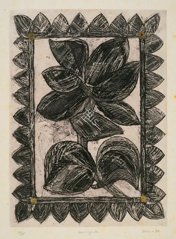 Zarina Hashmi (Artist), Rani's Garden, 1986, Graphic Art
