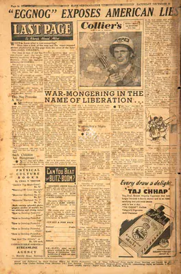 Khwaja Ahmad Abbas (Columnist), "Eggnog" Exposes American Lie, 1951, Essay