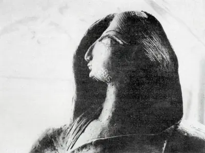Meera Mukherjee (Artist), The Winnowing Girl - Detail, Sculpture