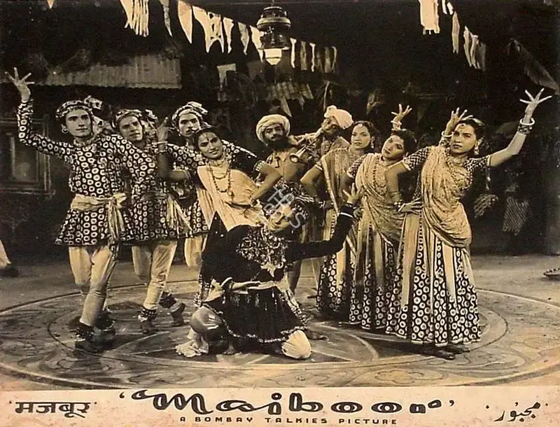 Nazir Ajmeri (Director), Majboor, 1948, Lobby Card
