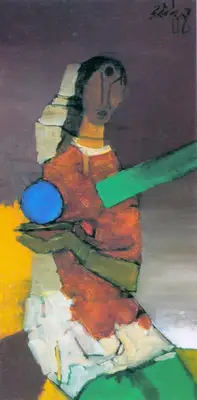 M.F. Husain (Artist), Poornima, Painting