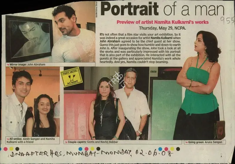 Portrait of a Man, 2008, Newspaper Clipping