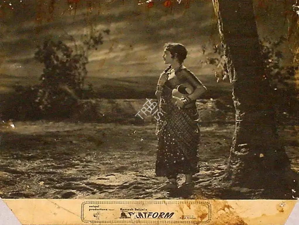 Dronacharya (Cinematographer), Railway Platform, 1955, Lobby Card