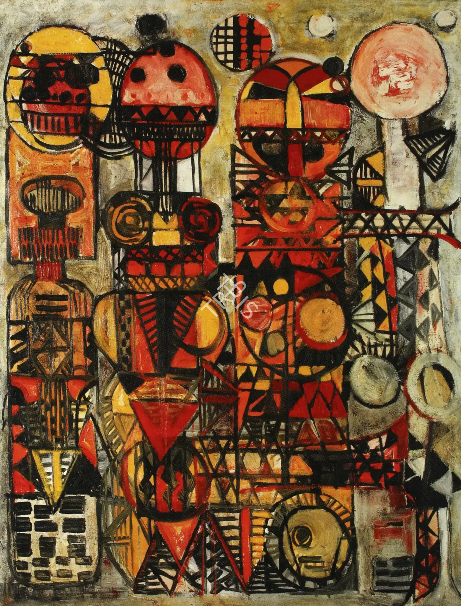 Avinash Chandra (Artist), Moon In The Pink, 1960, Painting