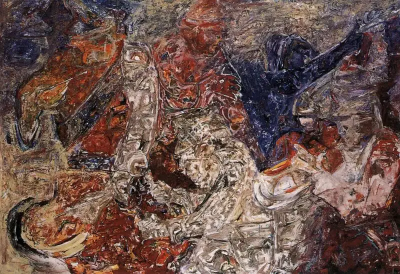 Khanna, Krishen (Artist). Bandwallas In Procession, 1995 | Painting, Ch.Lon/16.10.95, 1995