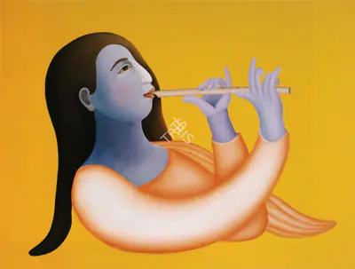 Manjit Bawa (Artist), Krishna, Painting