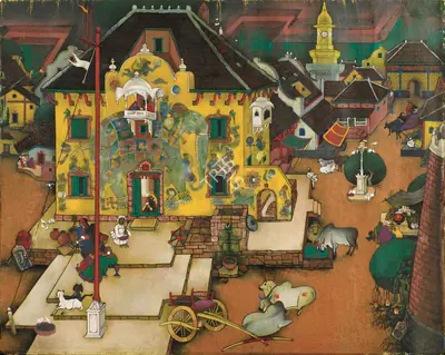 A.A. Raiba (Artist), City Of Murals, 1984, Painting