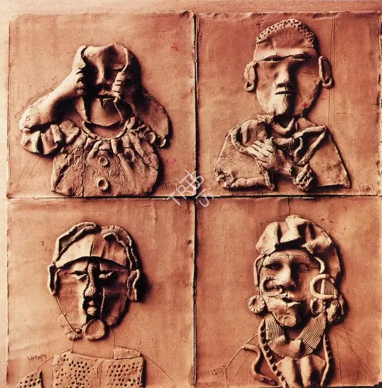 K.G. Subramanyan (Artist), Faces, 1976, Relief Work