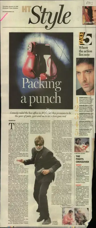 Soumik Sen (Reporter), Packing a Punch, 2006, Newspaper Clipping